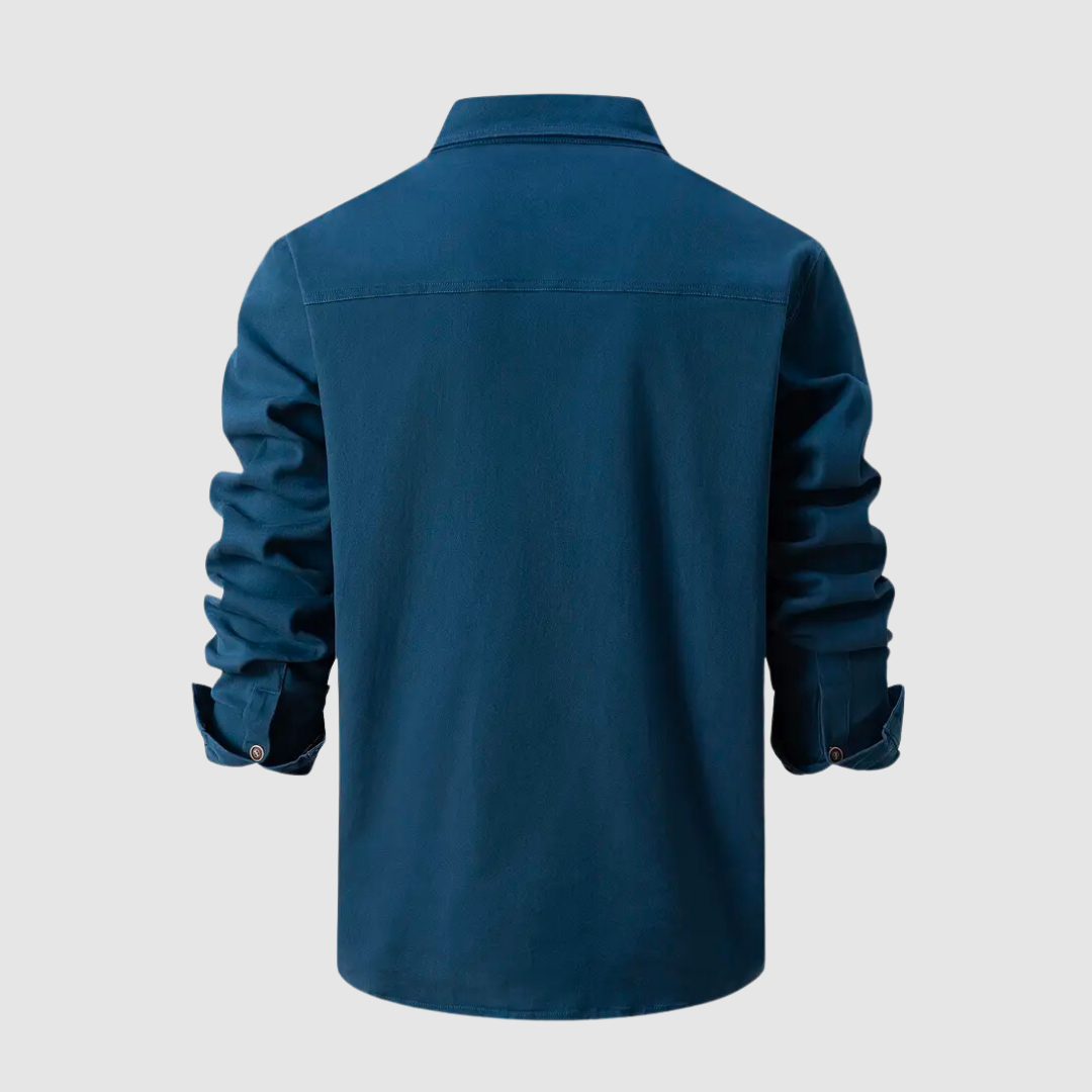 Cargo-Shirt – schmale Passform – Langarm – Hemd mit Knöpfen – Herrenhemden-Chaps Herrenmode