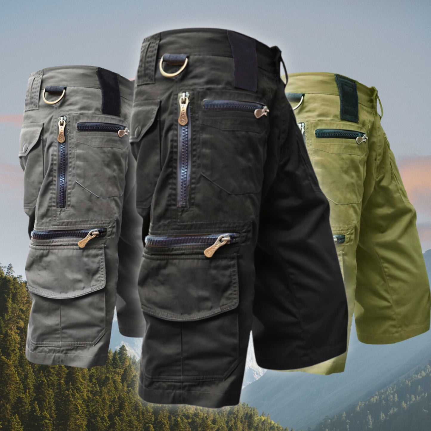 Cargo-Shorts | Freizeit | Taschen | Lange Shorts | Caprihosen für Männer-Chaps Herrenmode