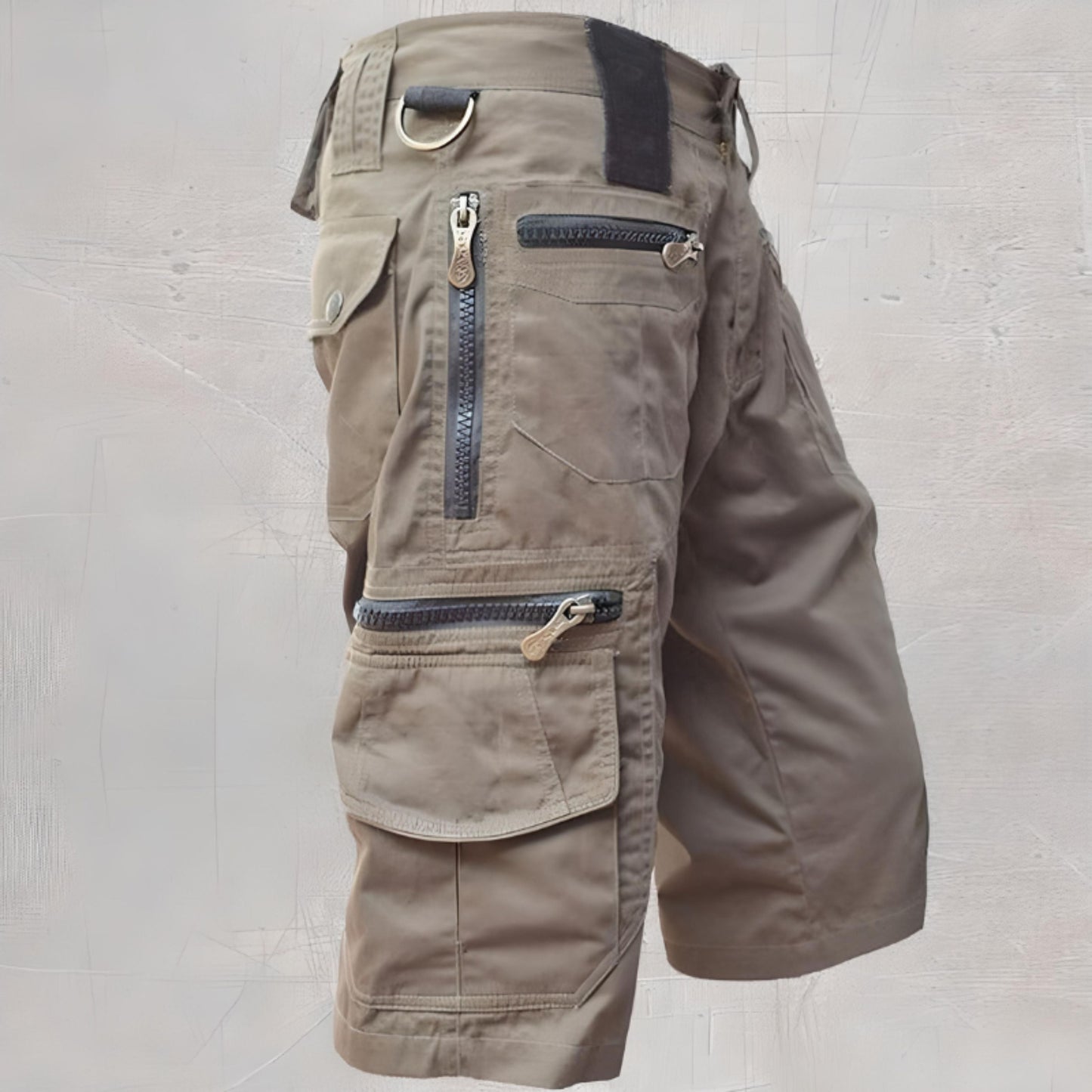 Cargo-Shorts | Freizeit | Taschen | Lange Shorts | Caprihosen für Männer-Khaki-M-Chaps Herrenmode