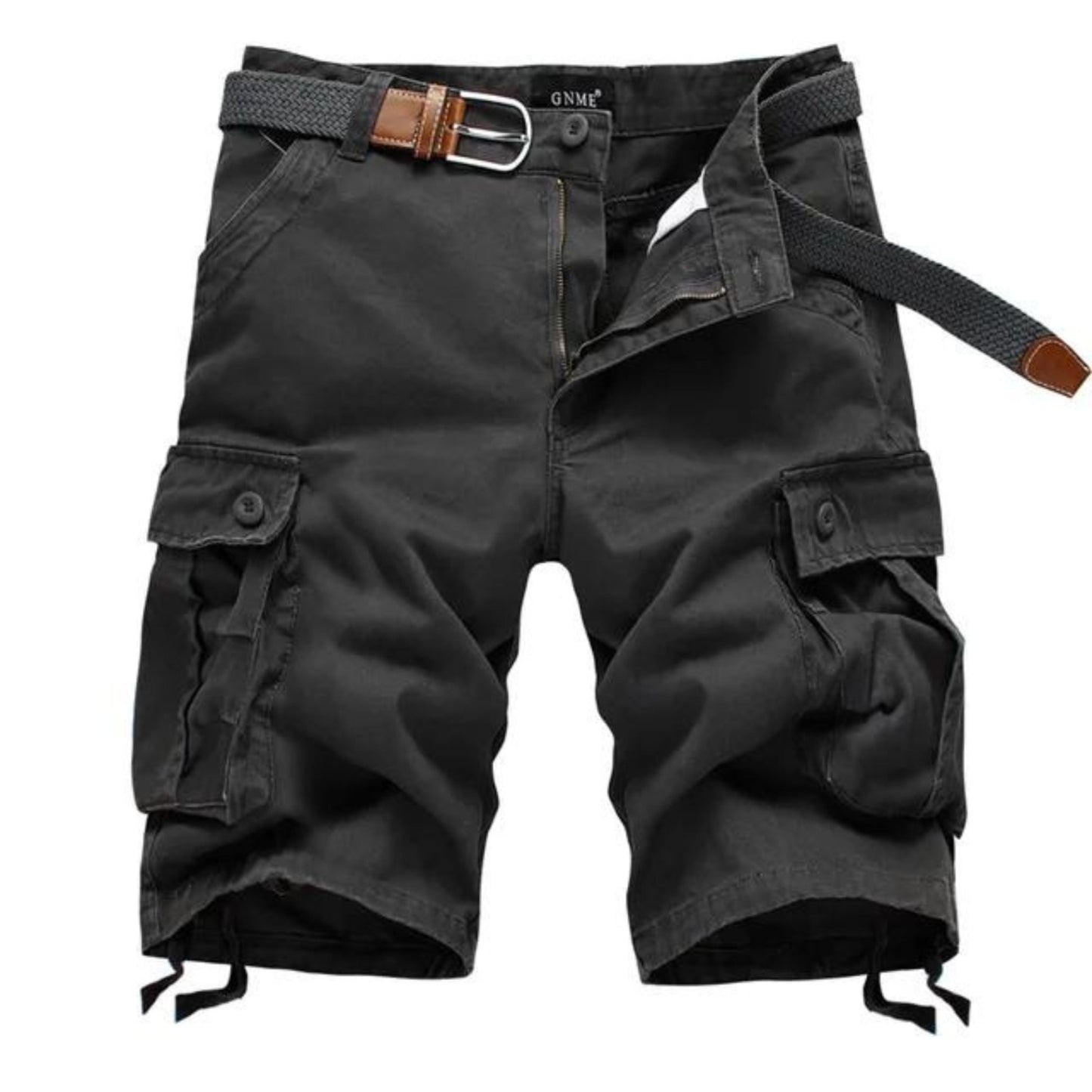 Cargo-Shorts – Lange Freizeit-Shorts für Männer mit Gürtel-Grau-S-Chaps Herrenmode