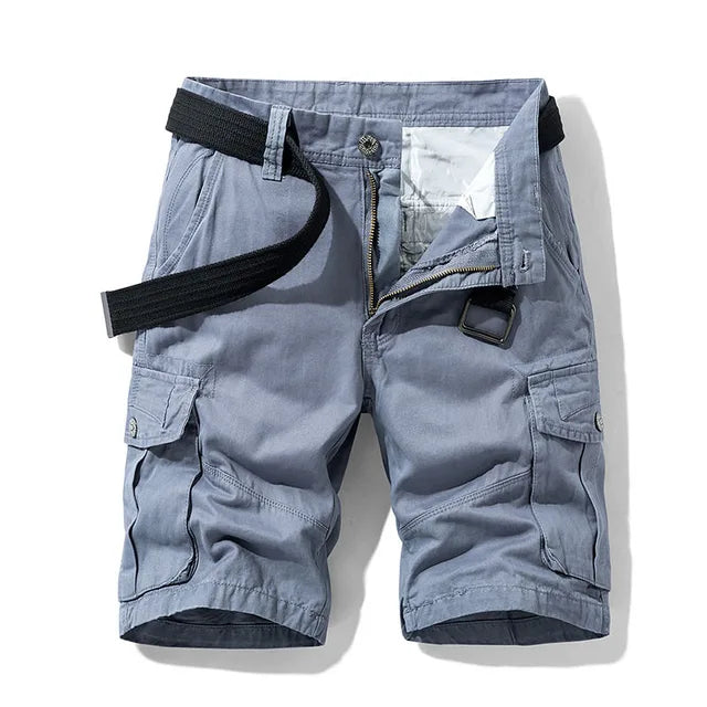 Cargo-Shorts – Lässige lange Cargoshorts für Männer mit Taschen-Marineblau-30-Chaps Herrenmode