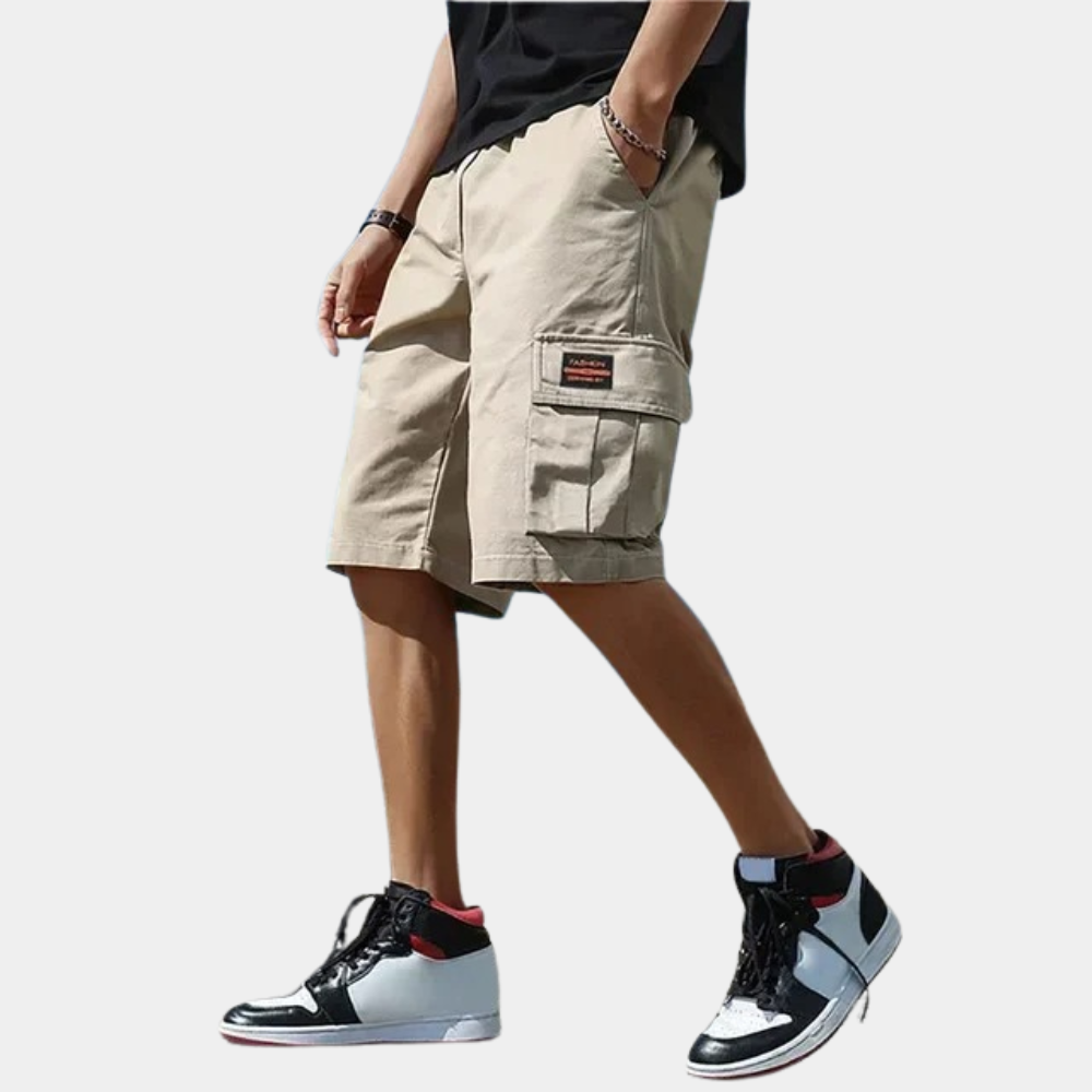 Cargo-Shorts | Locker sitzend | Sommer | Lange Shorts | Herren-Shorts-Khaki-M-Chaps Herrenmode