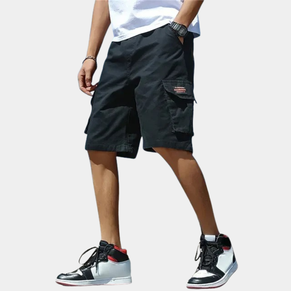 Cargo-Shorts | Locker sitzend | Sommer | Lange Shorts | Herren-Shorts-Schwarz-M-Chaps Herrenmode