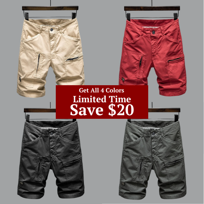 Cargo-Shorts | Stretch | Lockere Passform | Lange Shorts | Shorts für Herren-Chaps Herrenmode
