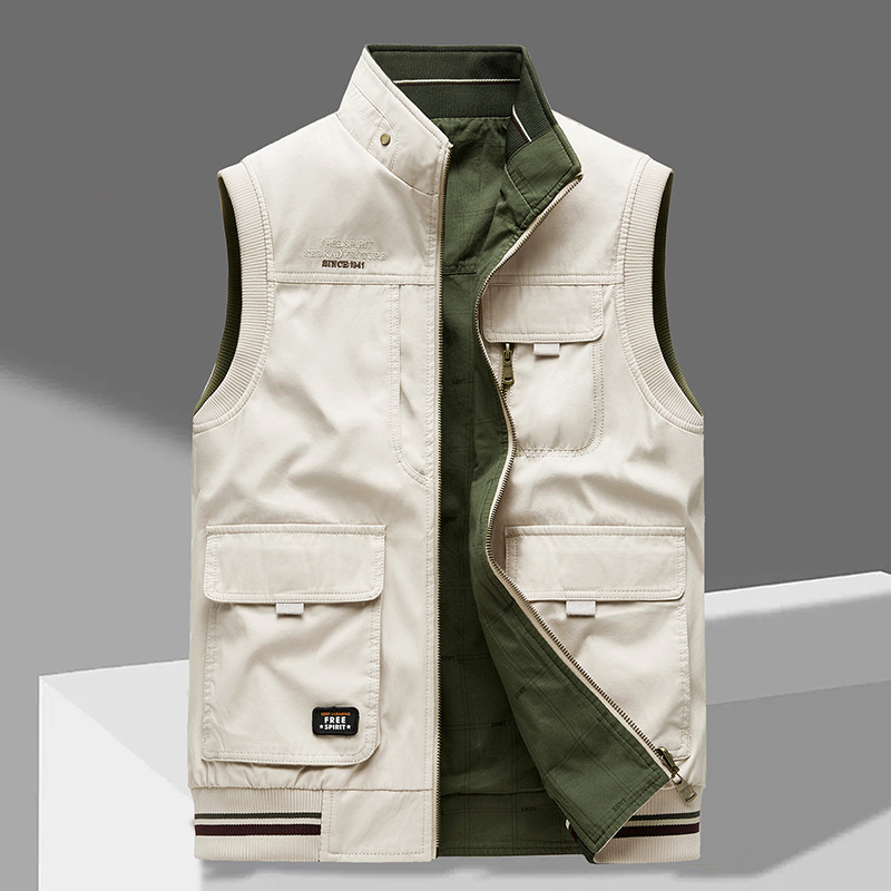 Cargo-Weste | Ärmellos | Taschen | Arbeitsweste | Herrenweste-Chaps Herrenmode