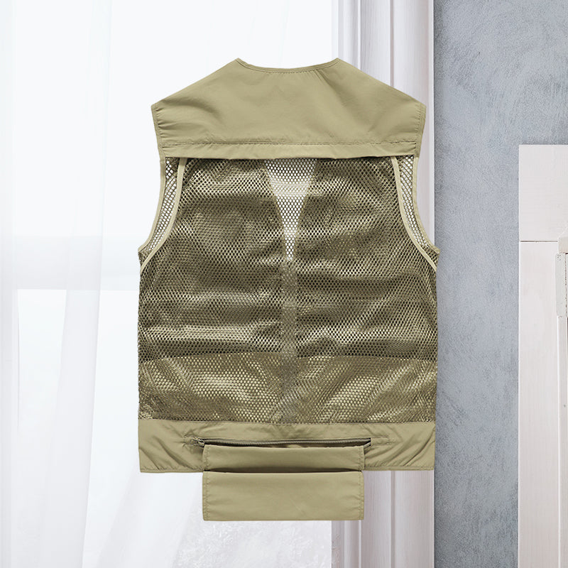 Cargo-Weste - Taktisch - Zip-Up - Arbeitsweste - Herrenweste-Chaps Herrenmode