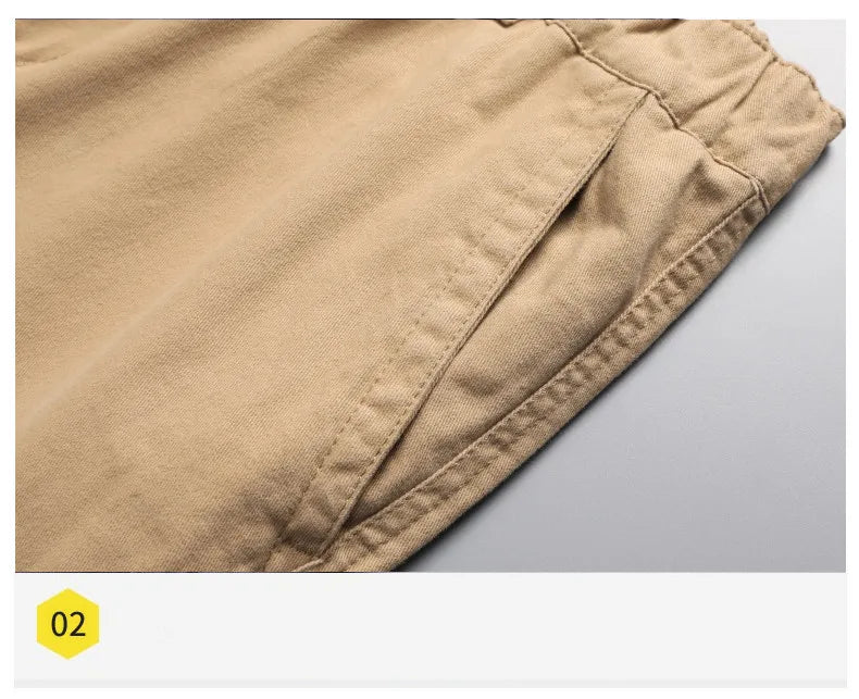 Cargohose – Elastischer Bund – Baumwolle – Gerade geschnittene Hose – Herrenhose-Chaps Herrenmode