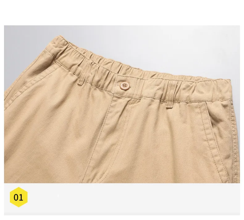 Cargohose – Elastischer Bund – Baumwolle – Gerade geschnittene Hose – Herrenhose-Chaps Herrenmode