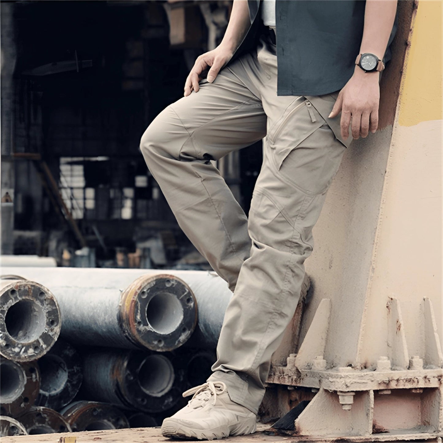 Cargohose - Gerades Bein - Taktisch - Hose für Trekking - Herren-Cargohose-Chaps Herrenmode