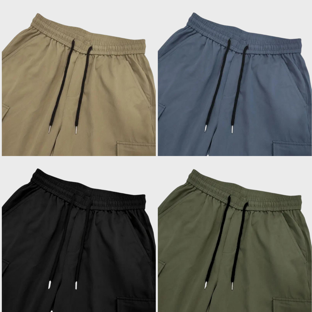 Cargohose – Herren-Baggy-Hose mit geradem Bein und lockerer Passform und Taschen-Chaps Herrenmode