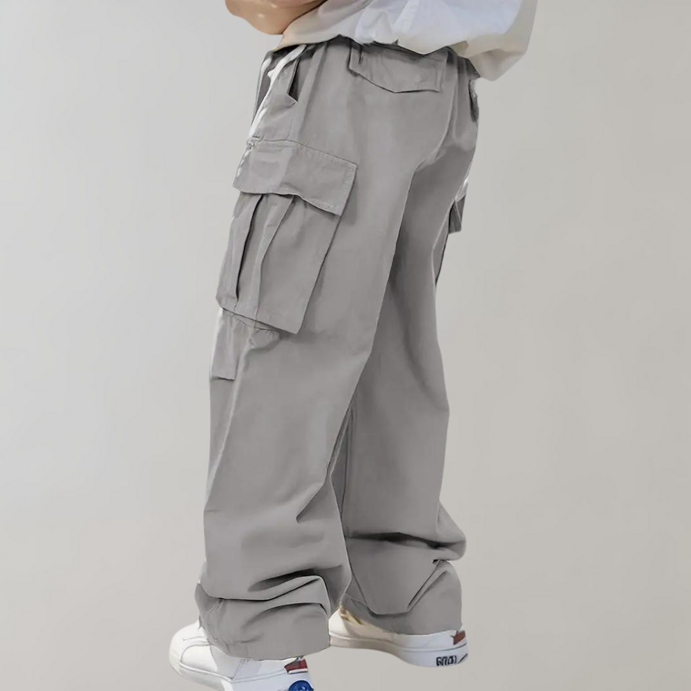 Cargohose – Herren-Baggy-Hose mit geradem Bein und lockerer Passform und Taschen-Chaps Herrenmode