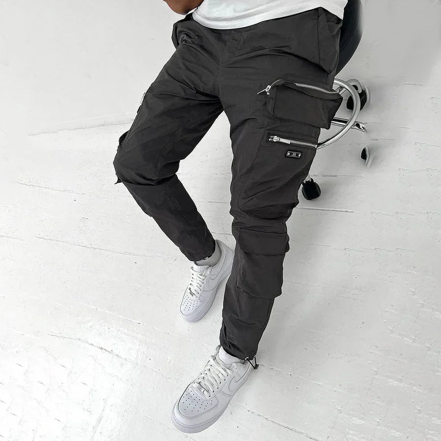 Cargohosen | Bequem | Taschen | Cargojogginghosen | Herrenhosen-Schwarz-S-Chaps Herrenmode