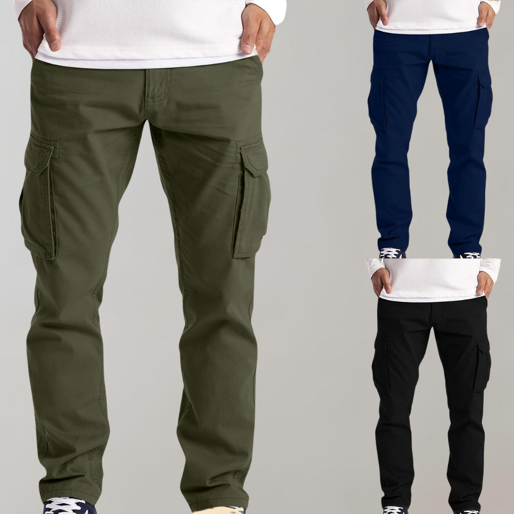 Cargohosen | Gerades Bein | Taschen | Freizeithosen | Herrenhosen-Chaps Herrenmode