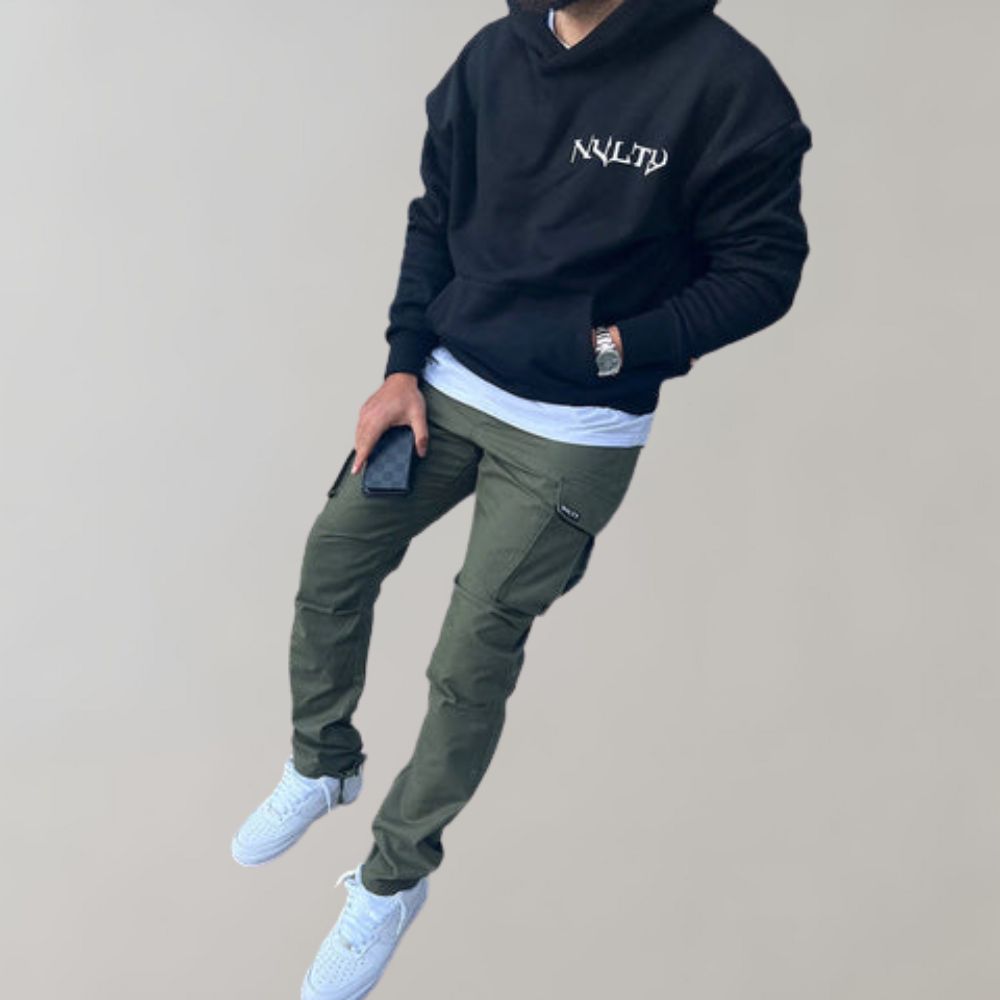 Cargohosen – Lässig – Locker sitzend – Gerade geschnittene Cargohosen – Herrenhosen-Chaps Herrenmode