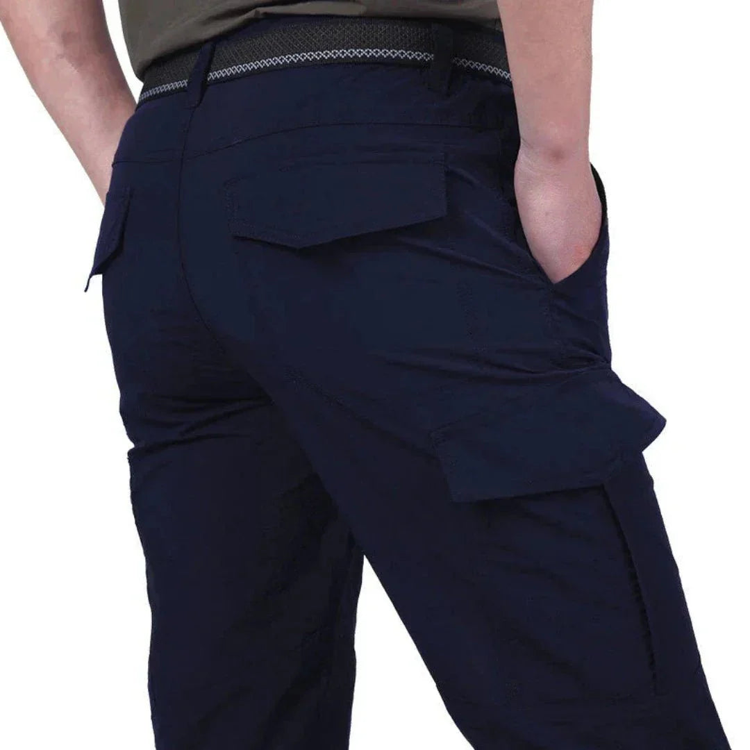 Cargohosen | Taschen | Gerades Bein | Freizeithosen | Herrenhosen-Marineblau-S-Chaps Herrenmode