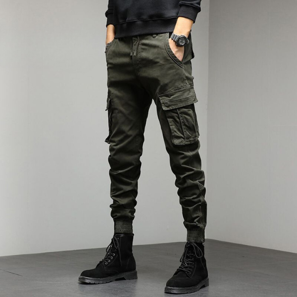 Cargohosen - Taschen - Kordelzug - Cargo Jogger - Herrenhosen-Chaps Herrenmode