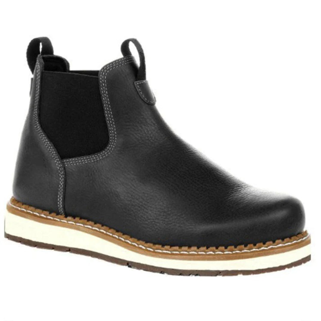 Chelsea-Stiefel | Keilabsatz | Slipper | Stiefeletten | Herrenstiefel-Schwarz-39-Chaps Herrenmode