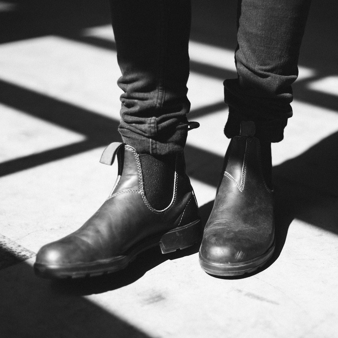 Chelsea-Stiefel – Schwarze Lederstiefel für Männer-Chaps Herrenmode