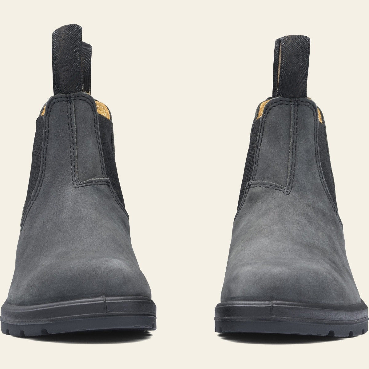 Chelsea-Stiefel – Schwarze Lederstiefel für Männer-Grau-35-Chaps Herrenmode