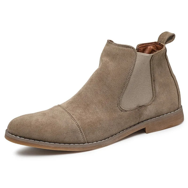 Chelsea-Stiefel | Slip-Ons | Ankle-Stiefel | Wildlederstiefel | Herrenstiefel-Beige-37-Chaps Herrenmode