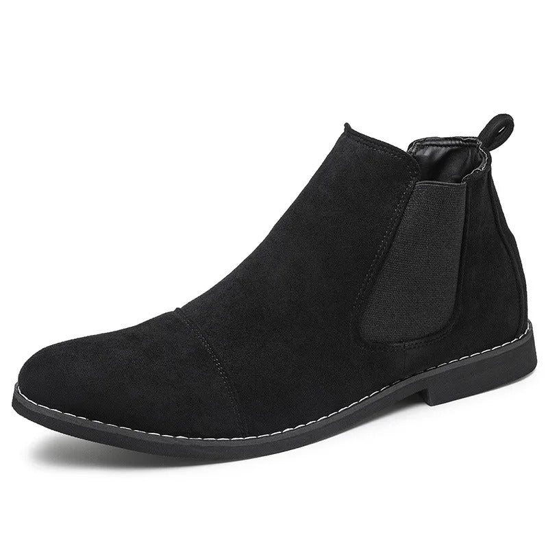 Chelsea-Stiefel | Slip-Ons | Ankle-Stiefel | Wildlederstiefel | Herrenstiefel-Schwarz-37-Chaps Herrenmode