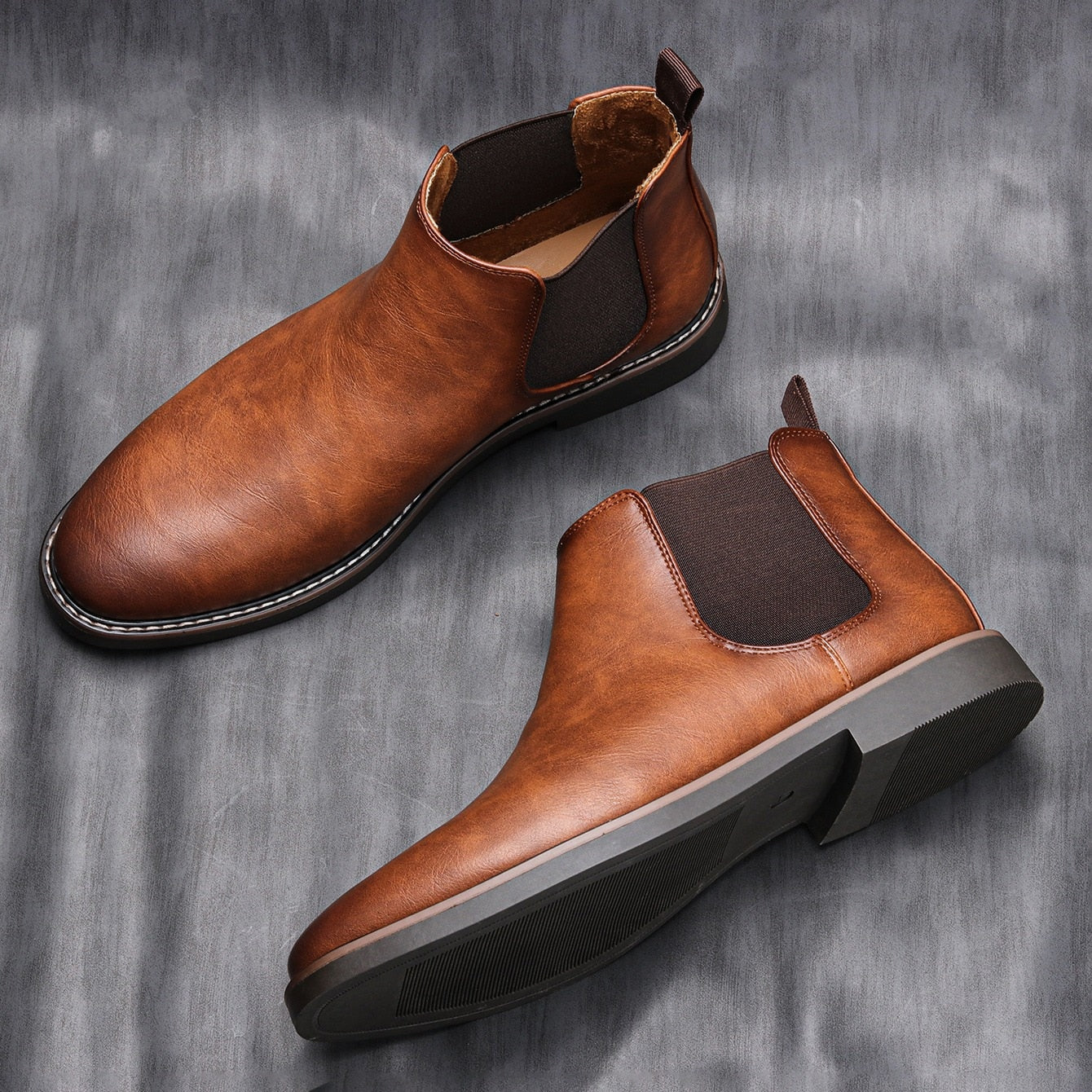 Chelsea-Stiefel | Slipper | Knöchelhoch | Lederstiefel | Herrenstiefel-Chaps Herrenmode