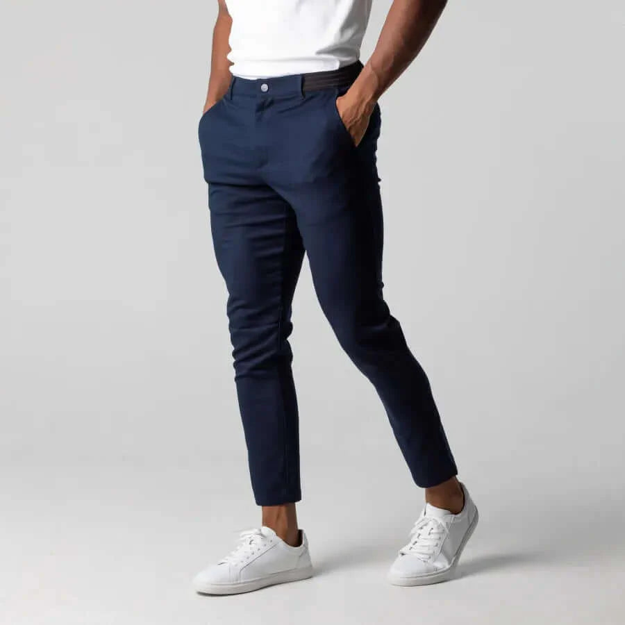 Chino-Hosen – Aktive Stretch-Skinny-Chinos für Herren-Marineblau-XS-Chaps Herrenmode