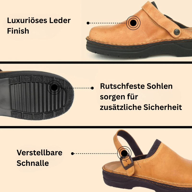 Clogs – Orthopädische Slipper für Männer mit Plateau und Fersenriemen-Chaps Herrenmode