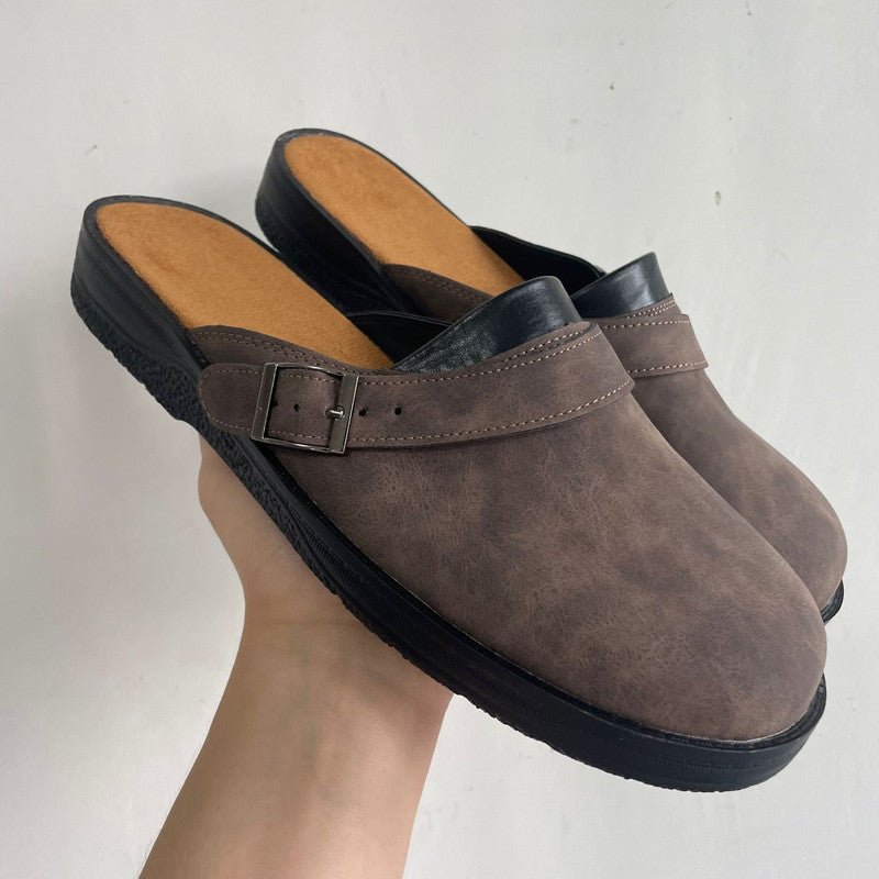 Clogs – Retro-Mules für Herren zum Hineinschlüpfen Clogs-Dunkelbraun-38-Chaps Herrenmode
