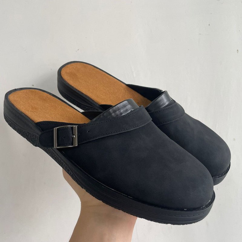 Clogs – Retro-Mules für Herren zum Hineinschlüpfen Clogs-Schwarz-38-Chaps Herrenmode