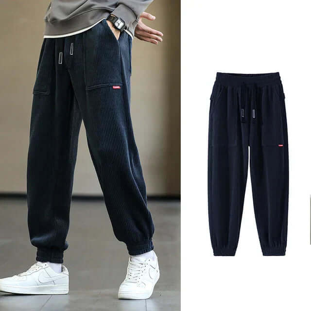 Cord-Jogginghose | Locker sitzend | Kordelzug | Jogginghose | Herrenhose-Chaps Herrenmode