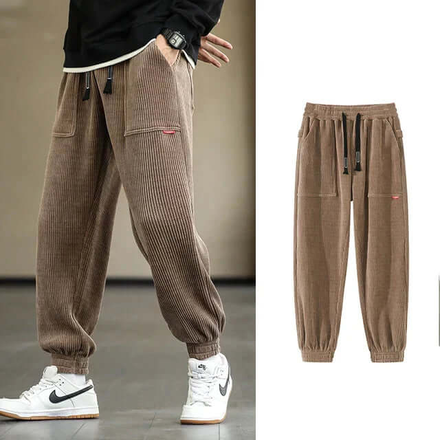 Cord-Jogginghose | Locker sitzend | Kordelzug | Jogginghose | Herrenhose-Chaps Herrenmode