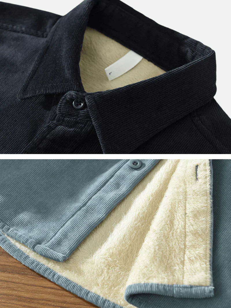 Cordhemd | Warm | Mit Fleece gefüttert | Overshirt | Herrenbekleidung-Chaps Herrenmode