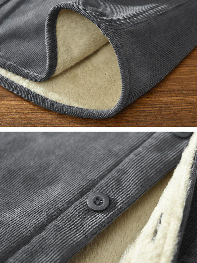 Cordhemd | Warm | Mit Fleece gefüttert | Overshirt | Herrenbekleidung-Chaps Herrenmode
