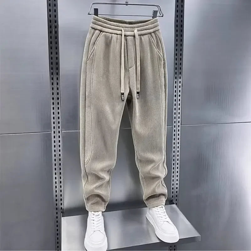 Cordhose – Herrenhose mit elastischem Bund, lockerer Passform und weiten Beinen-Chaps Herrenmode
