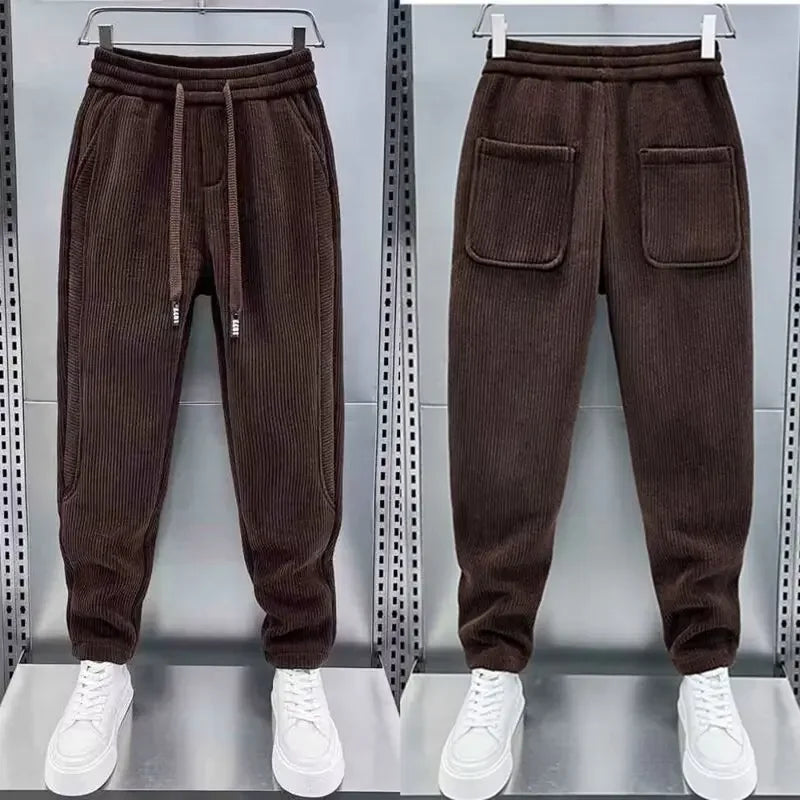Cordhose – Herrenhose mit elastischem Bund, lockerer Passform und weiten Beinen-Chaps Herrenmode
