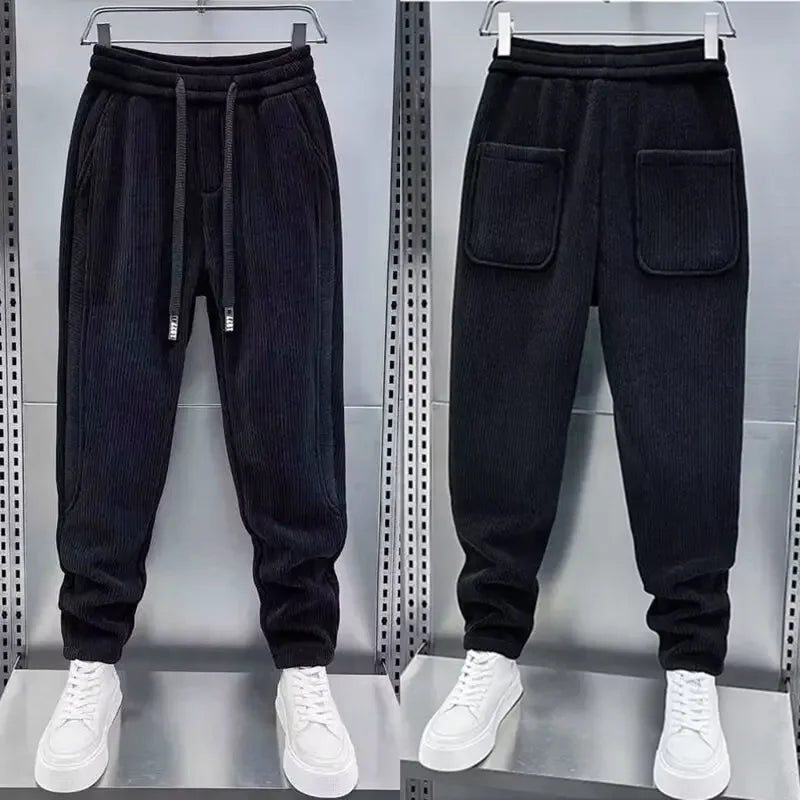 Cordhose – Herrenhose mit elastischem Bund, lockerer Passform und weiten Beinen-Chaps Herrenmode
