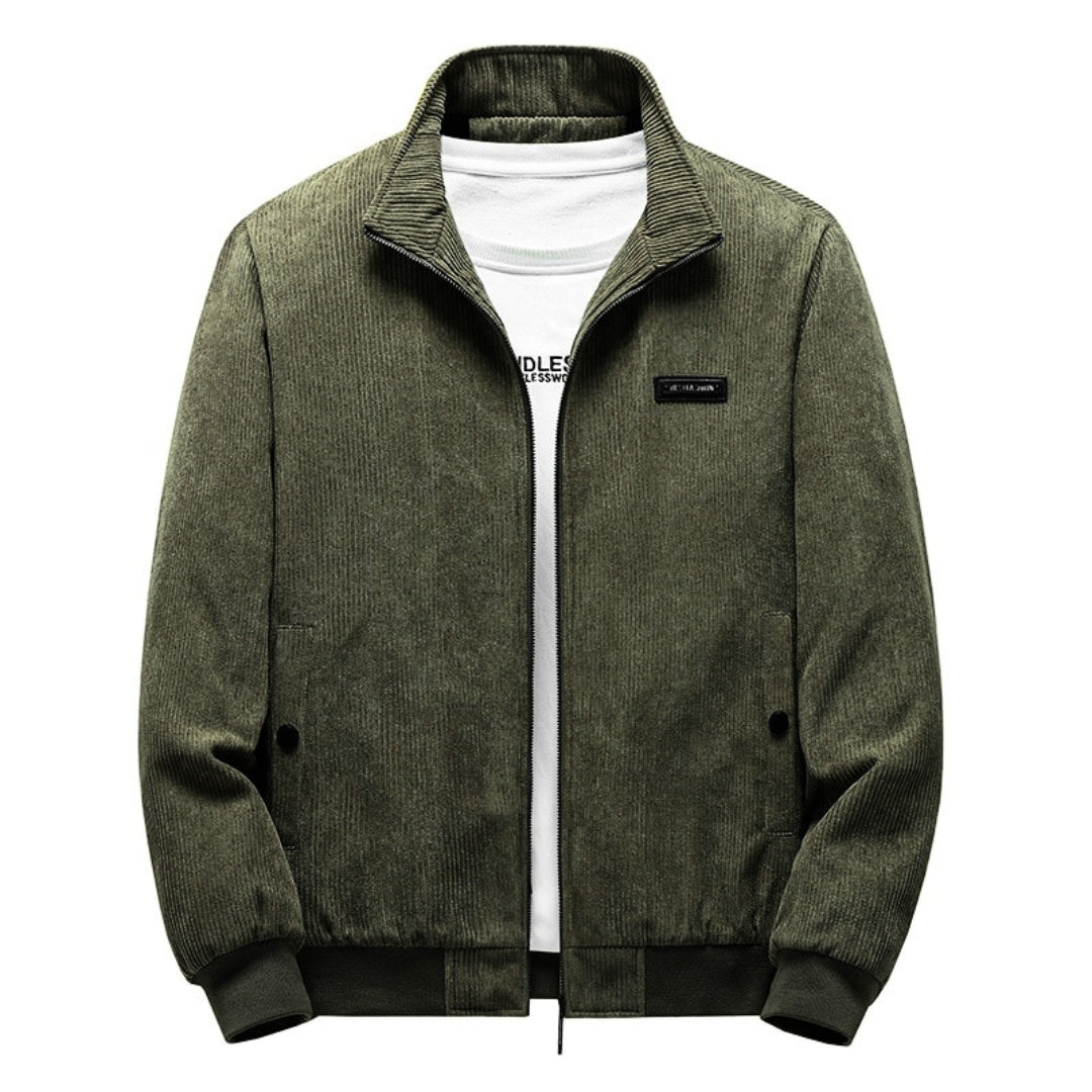 Cordjacke | mit Fleece gefüttert | mit Reißverschluss | Jacke mit Sherpa | Bomberjacke für Herren-Chaps Herrenmode