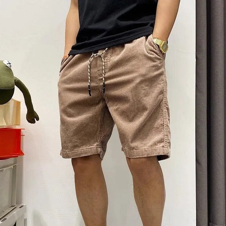 Cordshorts – Lässige Cordshorts mit Kordelzug für Männer für den Sommer-Chaps Herrenmode