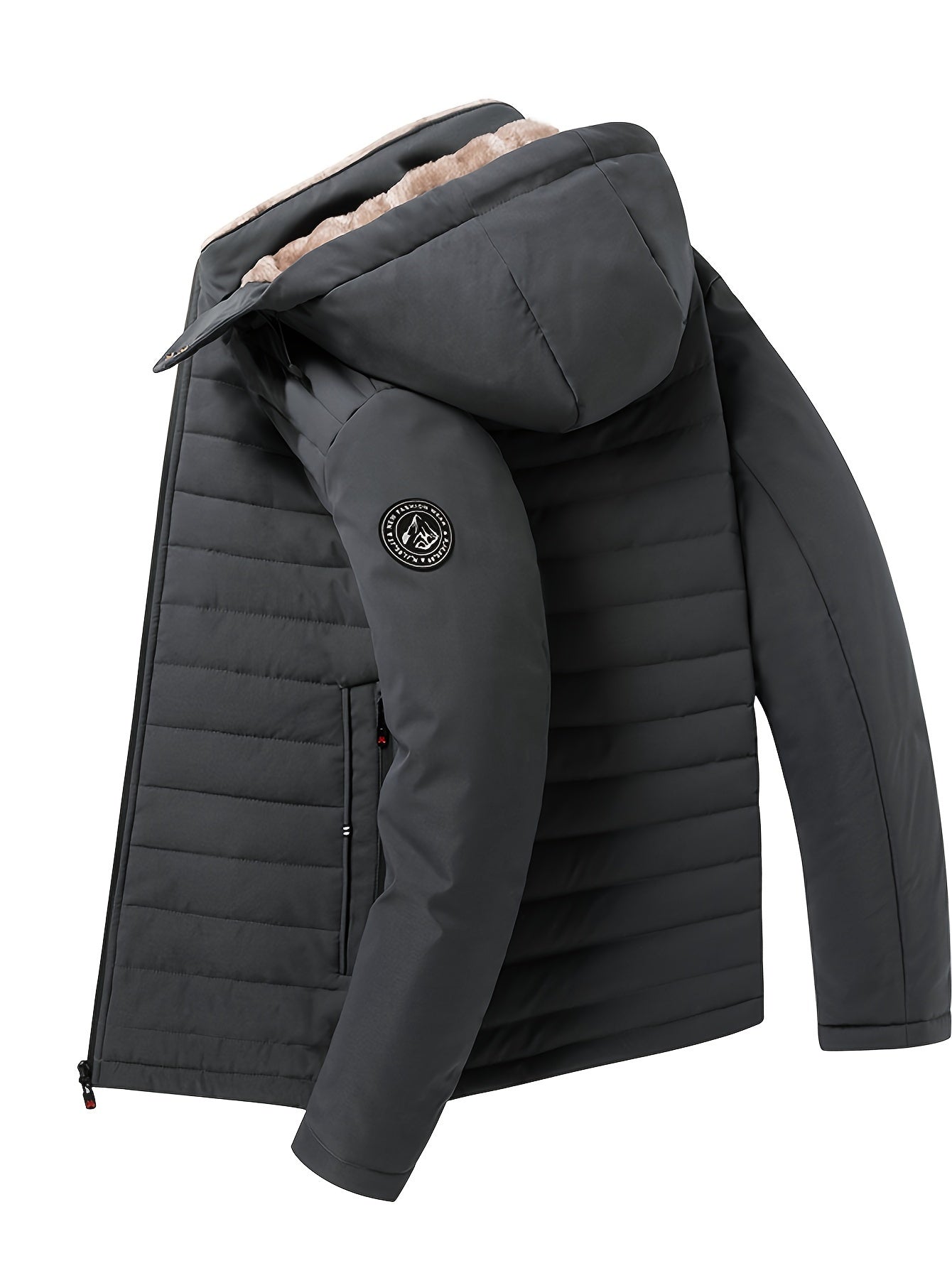 Daunenjacke für Herren – mit Fleece gefüttert – mit Kapuze – Winterjacke – Wintermäntel und -jacken für Herren-Chaps Herrenmode