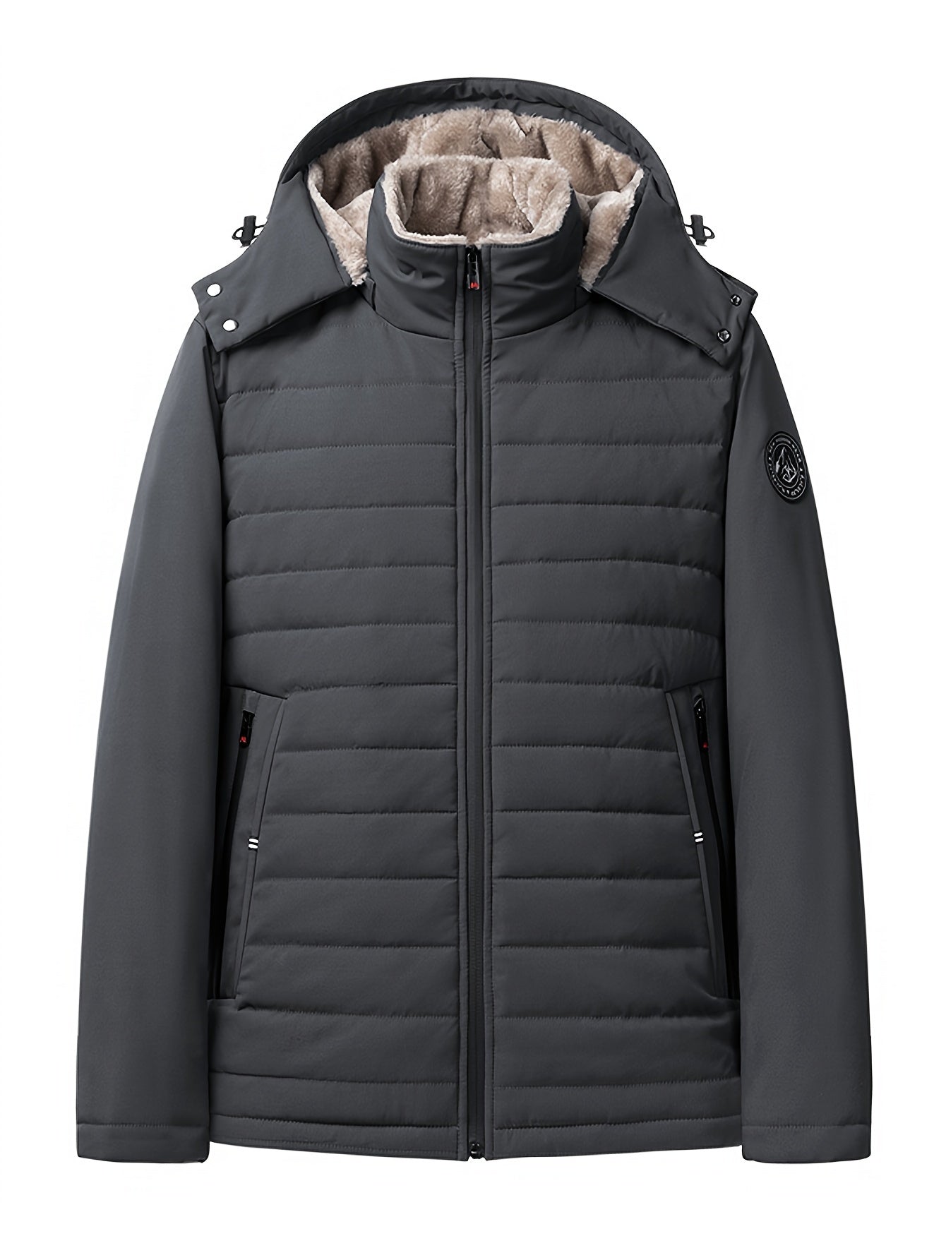 Daunenjacke für Herren – mit Fleece gefüttert – mit Kapuze – Winterjacke – Wintermäntel und -jacken für Herren-Chaps Herrenmode
