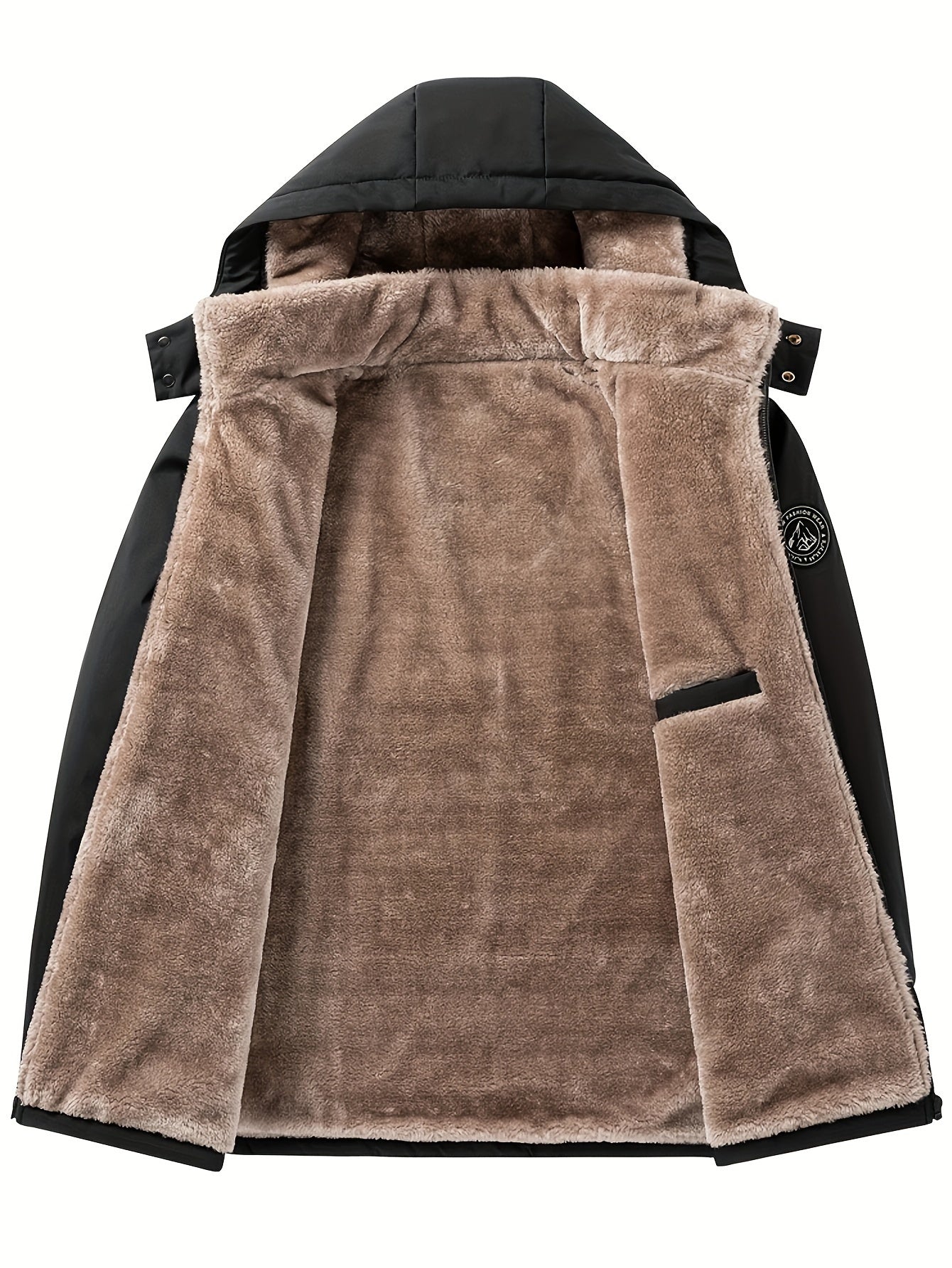 Daunenjacke für Herren – mit Fleece gefüttert – mit Kapuze – Winterjacke – Wintermäntel und -jacken für Herren-Chaps Herrenmode