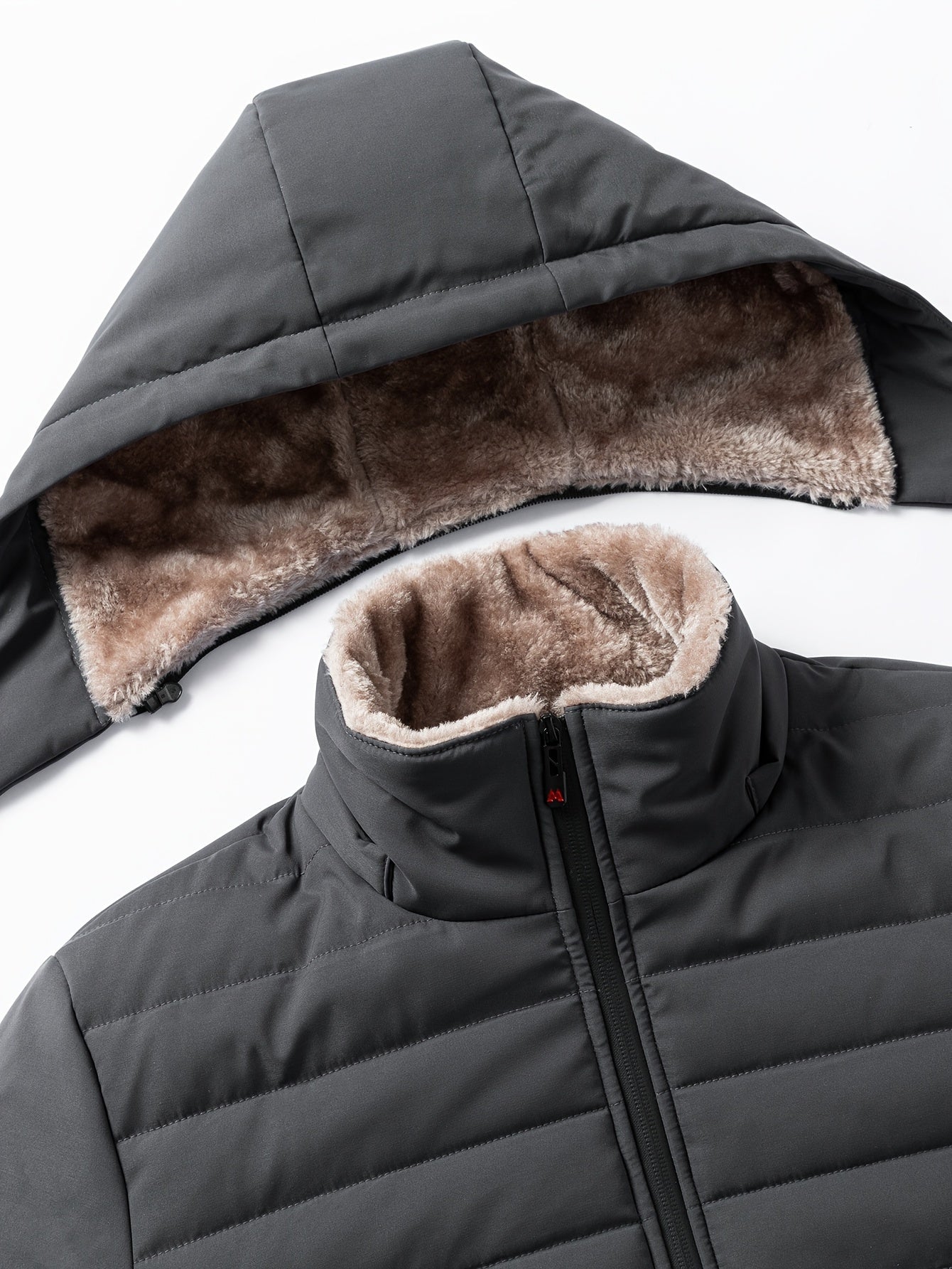 Daunenjacke für Herren – mit Fleece gefüttert – mit Kapuze – Winterjacke – Wintermäntel und -jacken für Herren-Chaps Herrenmode