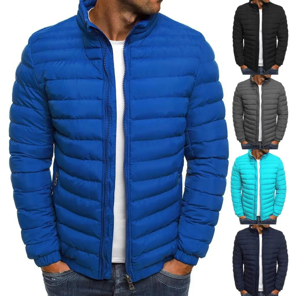 Daunenjacke – leicht – mit Reißverschluss – Herbstjacke – Herrenjacken-Blau-S-Chaps Herrenmode
