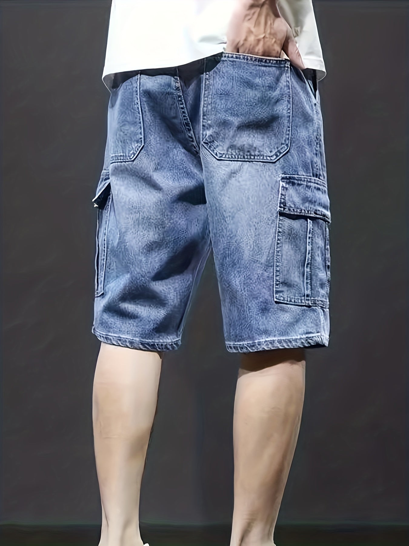 Denim Cargo Shorts | Casual | Stretch | Denim Shorts | Herren Shorts-Chaps Herrenmode