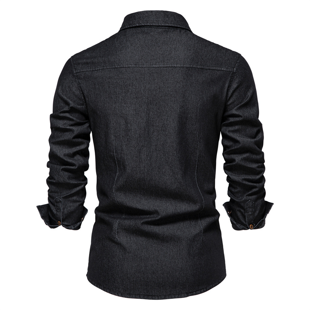 Denim Shirt | Button-Up | Collared | Langarmhemd | Herrenhemd-Chaps Herrenmode
