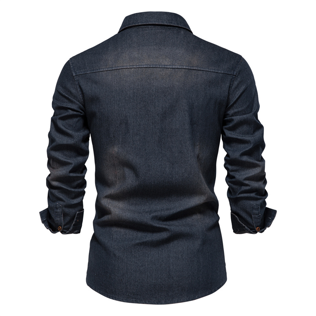 Denim Shirt | Button-Up | Collared | Langarmhemd | Herrenhemd-Chaps Herrenmode