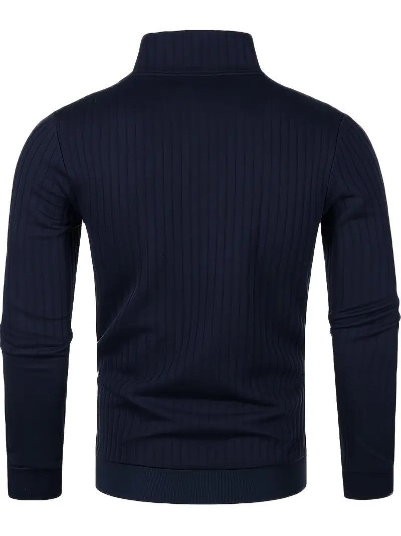 Dwayne Pulli | Herren Strickpullover mit halbem Reißverschluss-Chaps Herrenmode