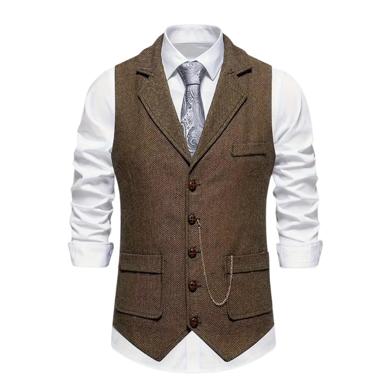 Elegante Weste für Männer-Kaffee-S-Chaps Herrenmode