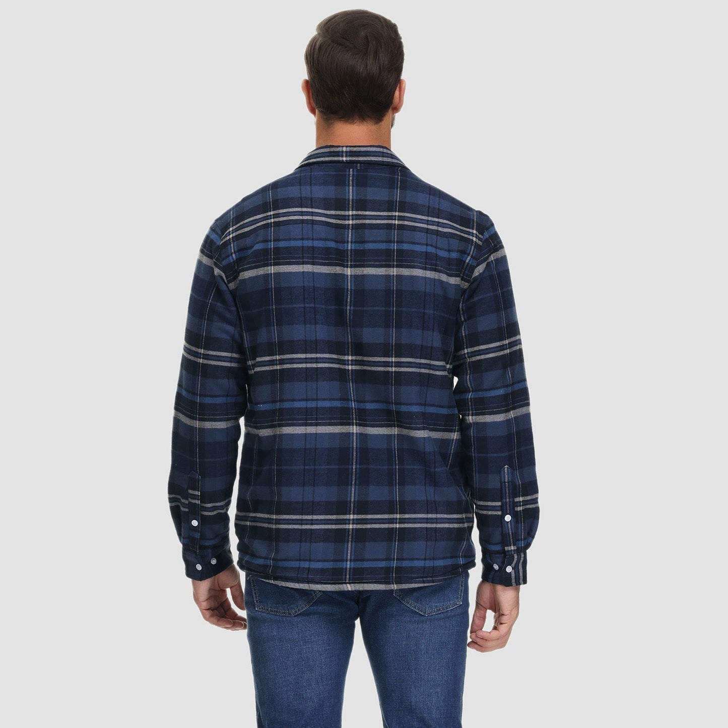 Flanelljacke – Kariertes, Mit Fleece Gefüttertes Herren-Overshirt für den Winter-Chaps Herrenmode